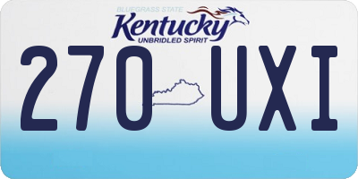 KY license plate 270UXI