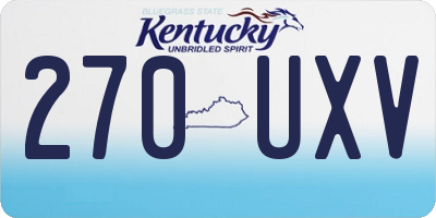 KY license plate 270UXV