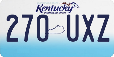KY license plate 270UXZ