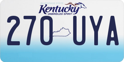 KY license plate 270UYA