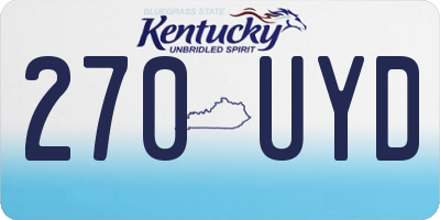 KY license plate 270UYD