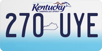 KY license plate 270UYE