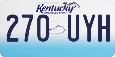 KY license plate 270UYH