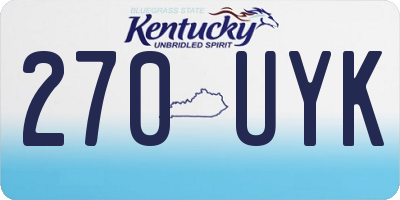 KY license plate 270UYK