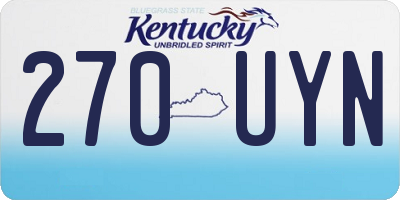 KY license plate 270UYN