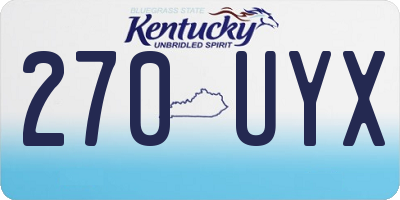 KY license plate 270UYX