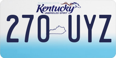 KY license plate 270UYZ