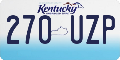 KY license plate 270UZP