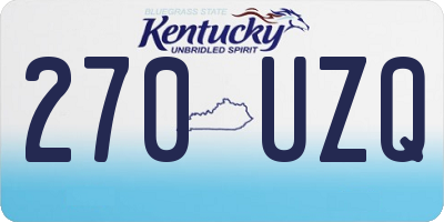 KY license plate 270UZQ