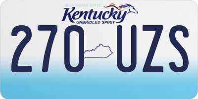 KY license plate 270UZS