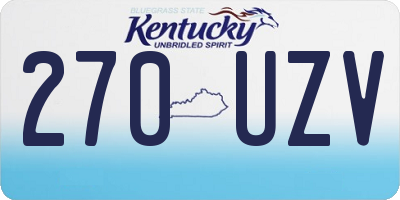 KY license plate 270UZV