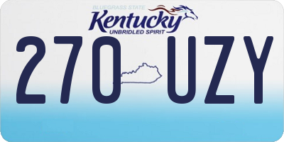 KY license plate 270UZY
