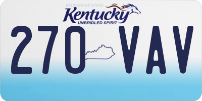 KY license plate 270VAV