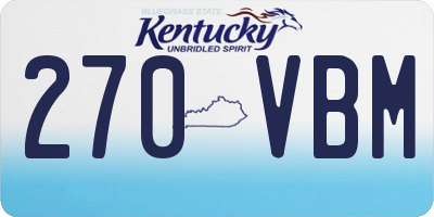 KY license plate 270VBM
