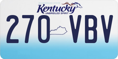 KY license plate 270VBV