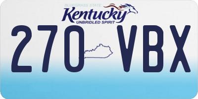 KY license plate 270VBX