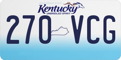 KY license plate 270VCG