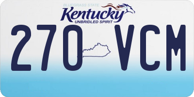 KY license plate 270VCM