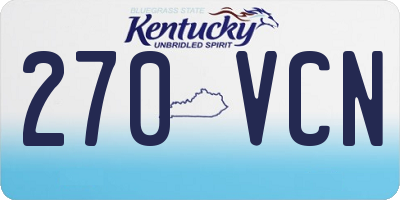 KY license plate 270VCN