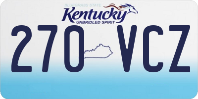 KY license plate 270VCZ