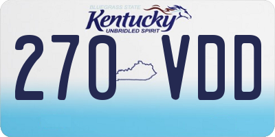 KY license plate 270VDD