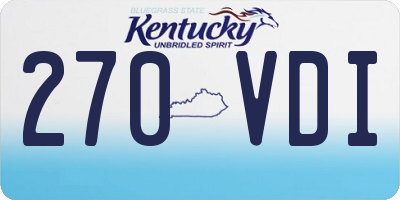 KY license plate 270VDI