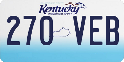 KY license plate 270VEB