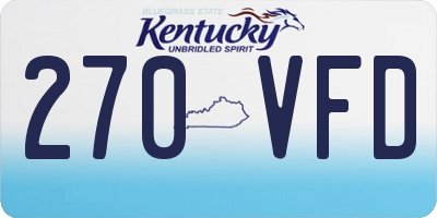 KY license plate 270VFD