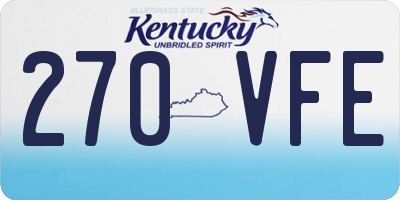 KY license plate 270VFE