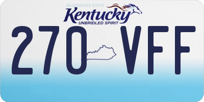 KY license plate 270VFF