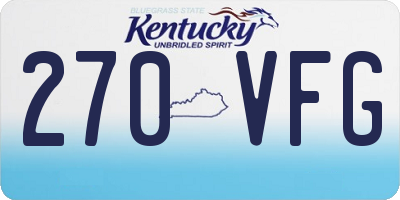 KY license plate 270VFG