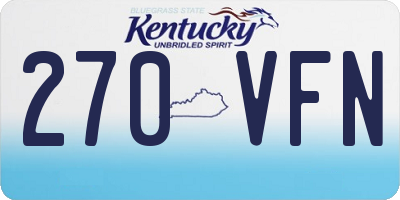 KY license plate 270VFN