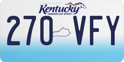 KY license plate 270VFY