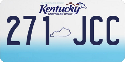 KY license plate 271JCC