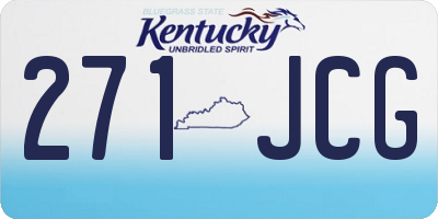 KY license plate 271JCG