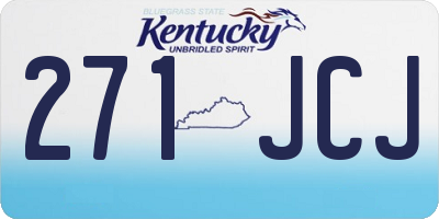 KY license plate 271JCJ