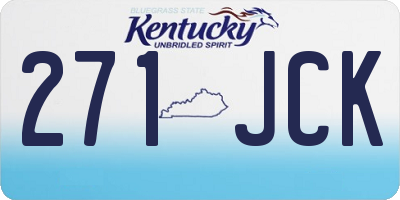 KY license plate 271JCK