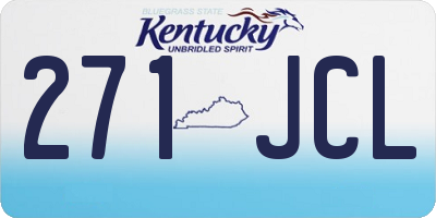 KY license plate 271JCL