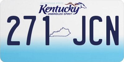 KY license plate 271JCN