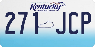 KY license plate 271JCP