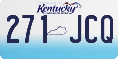 KY license plate 271JCQ