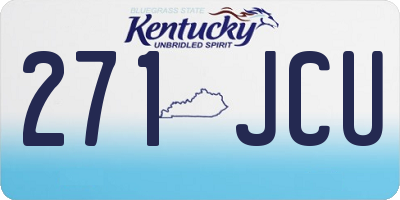 KY license plate 271JCU