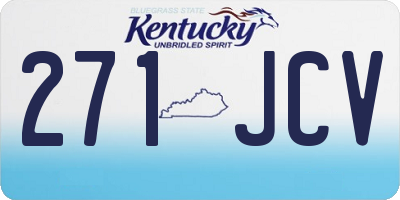 KY license plate 271JCV