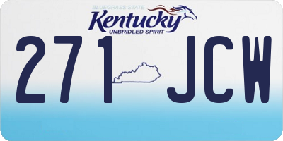 KY license plate 271JCW