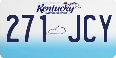 KY license plate 271JCY