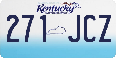 KY license plate 271JCZ