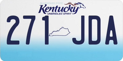 KY license plate 271JDA