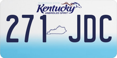 KY license plate 271JDC