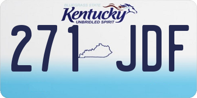 KY license plate 271JDF