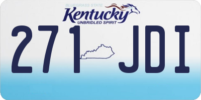 KY license plate 271JDI